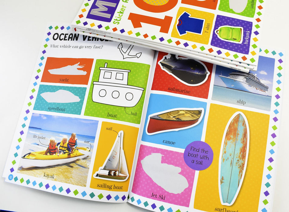 My First 100 Words Home Learning Sticker Activity 10 Books Set - Ages 7-9 - Paperback 7-9 Make Believe Ideas Ltd