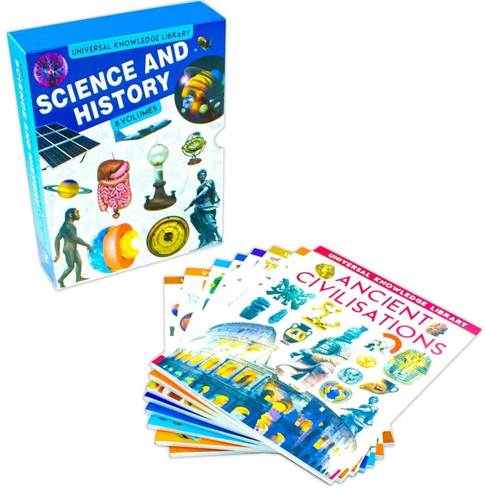 Universal Knowledge Library Series: Science and History 8 Books Collection Set - Ages 7+ - Paperback 7-9 Fox Eye Publishing