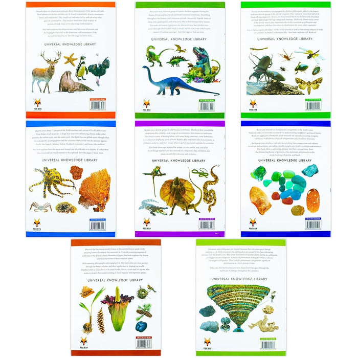 Universal Knowledge Library Series: Animals and Nature 8 Books Collection Set - Ages 7+ - Paperback