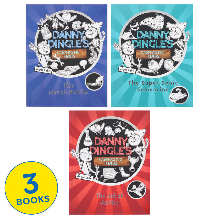 Danny Dingle's Fantastic Finds 3 Books Box Set By Angie Lake - Ages 7-12 - Humour - Paperback