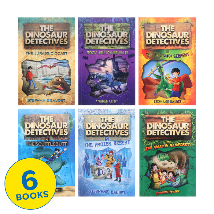 The Dinosaur Detectives 6 Books Collection Set by Stephanie Baudet - Ages 7-11 - Paperback