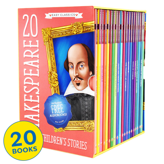 20 Shakespeare Easy Classics Childrens Stories The Complete Collection - Includes FREE (QR codes) - Age 7+ - Hardback