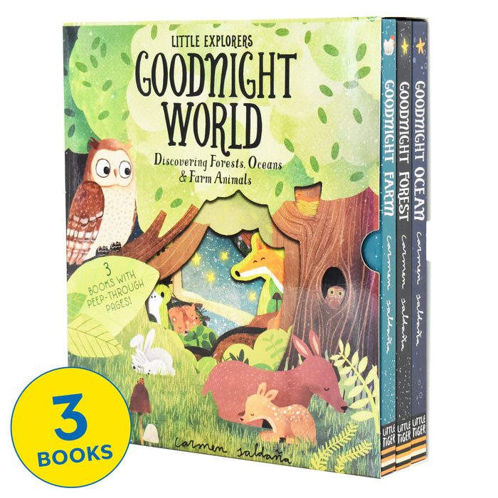 Little Explorers Goodnight World 3 Books Box Carmen Saldana - Ages 0-5 - Board Books