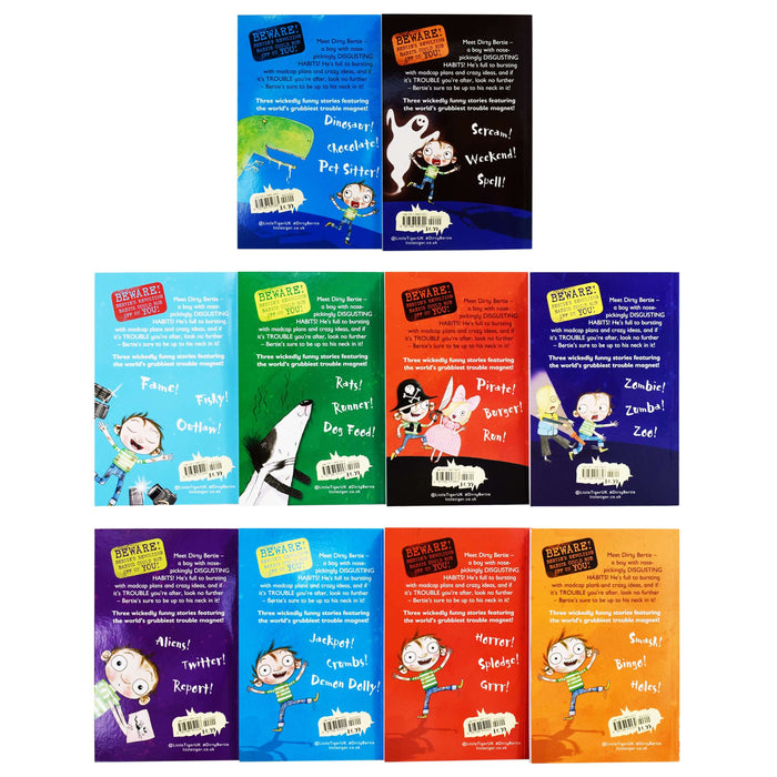 Dirty Bertie Collection 10 Book Set By David Roberts & Alan McDonald - Ages 9-14 - Paperback