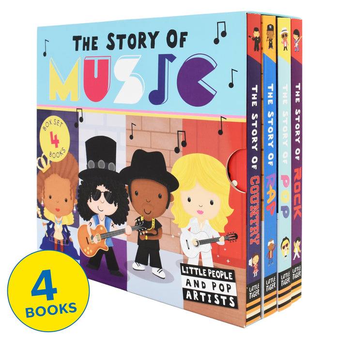 The Story of Music 4 Books By Little Tiger - Ages 0-5 - Board Book