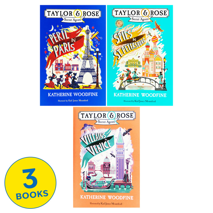 Taylor & Rose Secret Agents Series 3 Books Collection Set By Katherine Woodfine - Ages 9-14 - Paperback