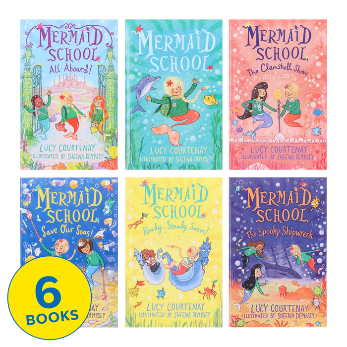 Mermaid School Series By Lucy Courtenay 6 Books Collection Box Set - Ages 6-9 - Paperback