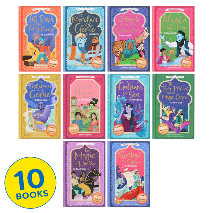 The Arabian Nights Series By Kellie Jones (Easy Classics) 10 Books Collection Box Set - Ages 7-11 - Paperback