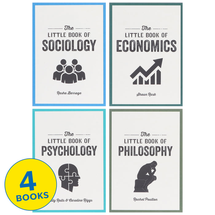 The Little Book of Philosophy, Sociology, Economics & Psychology 4 Pocket Books Collection Set - Non Fiction -Paperback