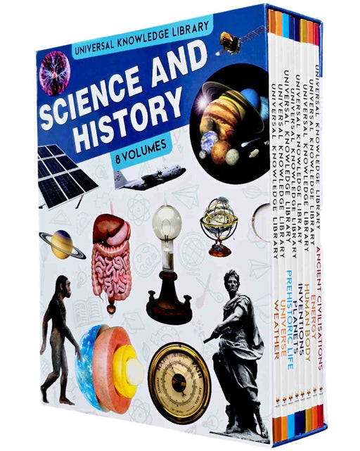 Universal Knowledge Library Series: Science and History 8 Books Collection Set - Ages 7+ - Paperback 7-9 Fox Eye Publishing