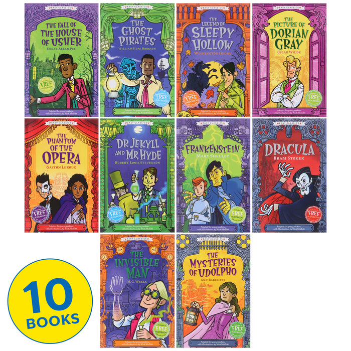 The Creepy Classics: Children’s Easy Classics Collection 10 Books Box Set - Ages 7-11 - Paperback