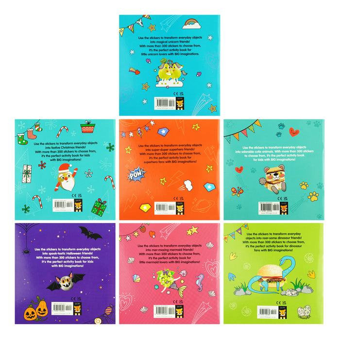 Children's Cutie And Crazy Stickers Collection By Danielle McLean 7 Books Set - Age 3-6 - Paperback